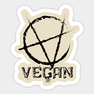 Vegan AF Anarchy Style  Symbol Style T-shirt Sticker